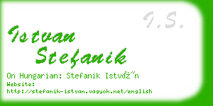 istvan stefanik business card